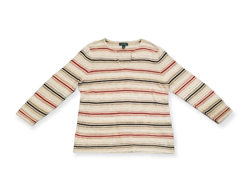 LRL Lauren Jeans Co. Ralph Lauren Long Sleeved Stripped Shirt | Size Medium